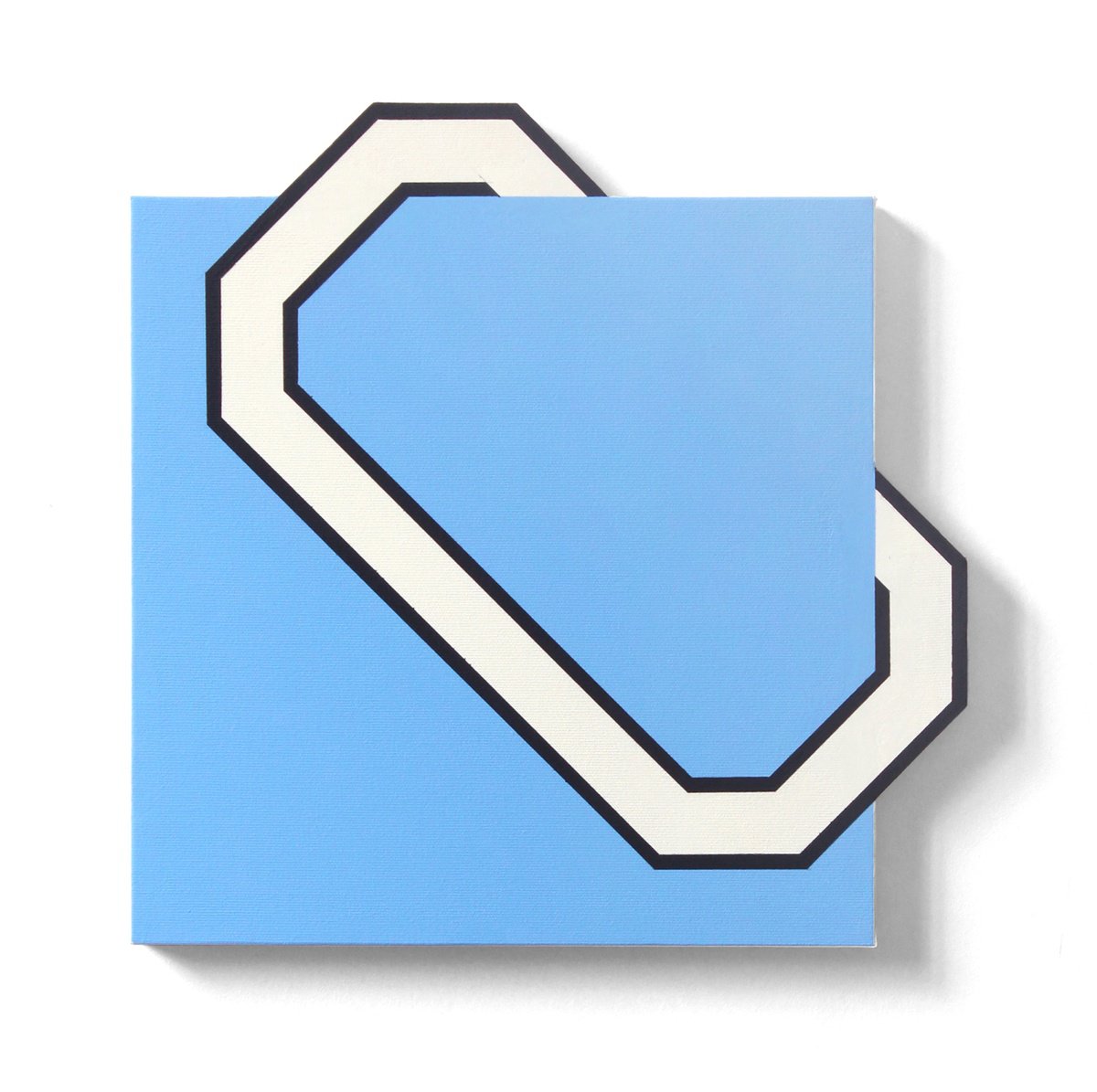 Geometric Abstract Acrylic Painting By Martin Singer, 13 X 13", Fcc-16, Original Artwork