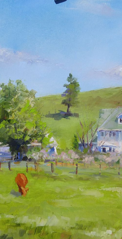 The farm on the Glooscap Trail, Plein Air (16×20") by Alexander Koltakov