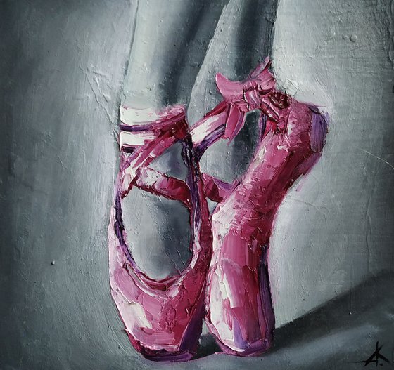 Glare pointe shoes - balerin pointe, ballet dancers, ballet oil painting