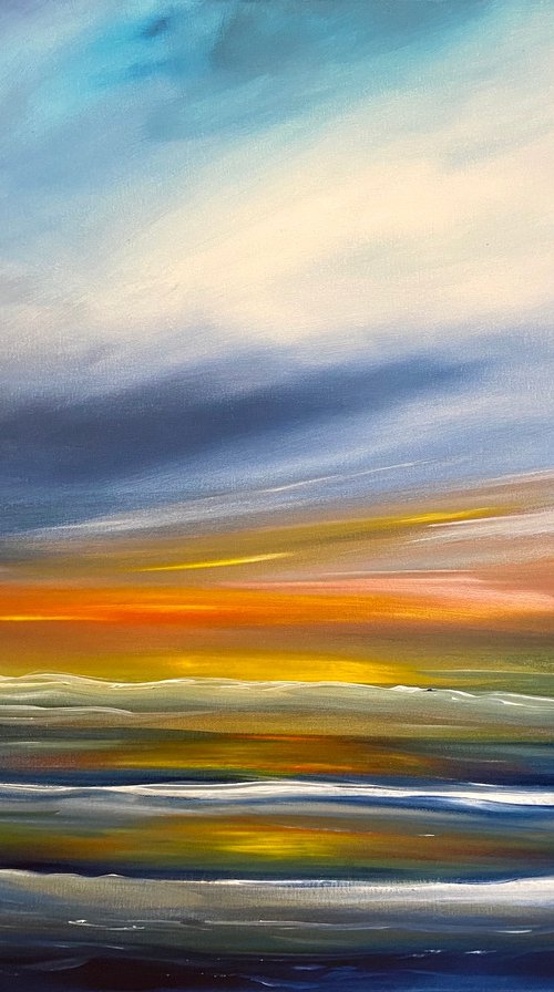 Blue Sunset Horizon by Aisha Haider