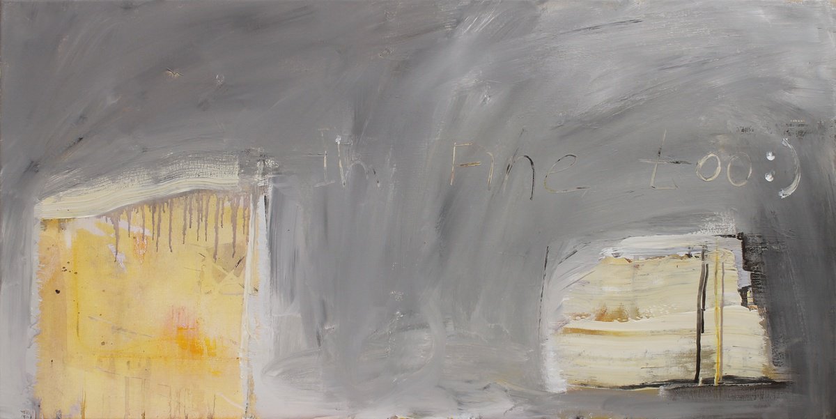 Abstract Acrylic Painting By Sergiy Dekalyuk, 39 X 20", I