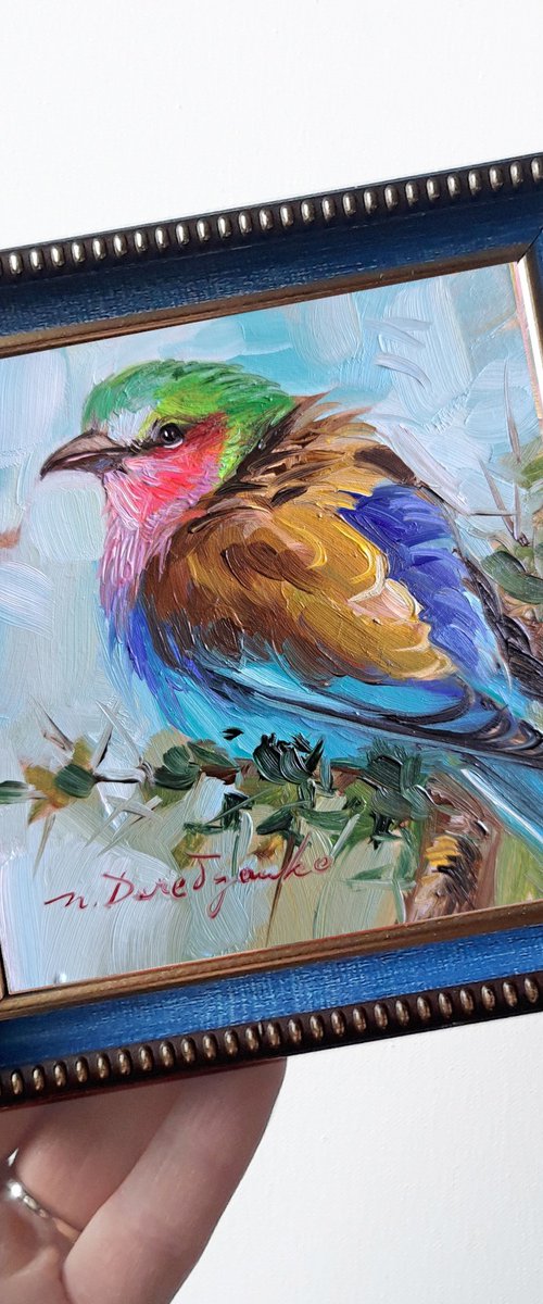 Lilac-breasted Roller bird by Nataly Derevyanko