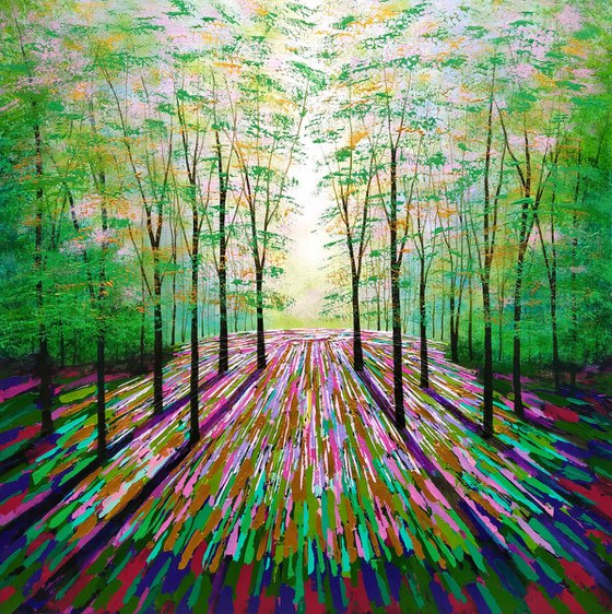 Gold and Magenta Wood