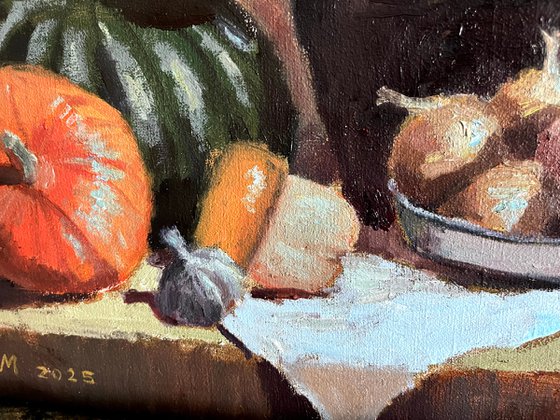 Still life with pumpkins