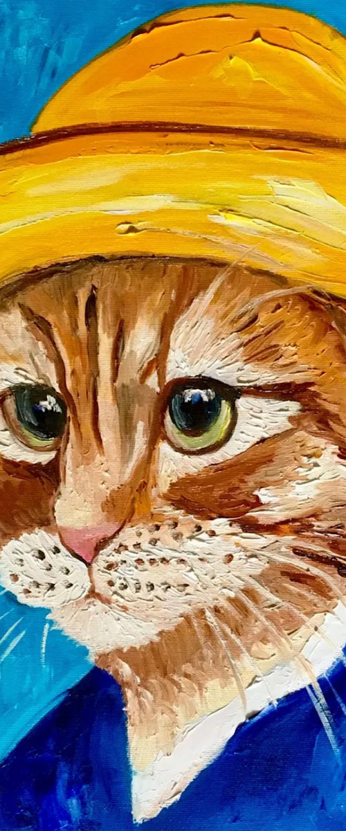 Cat La Vincent Van Gogh by Olga Koval