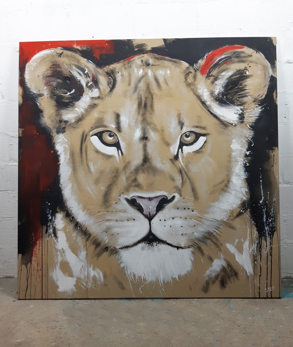 Big Cat - Lioness #6 - Series One of the big five by Stefanie Rogge