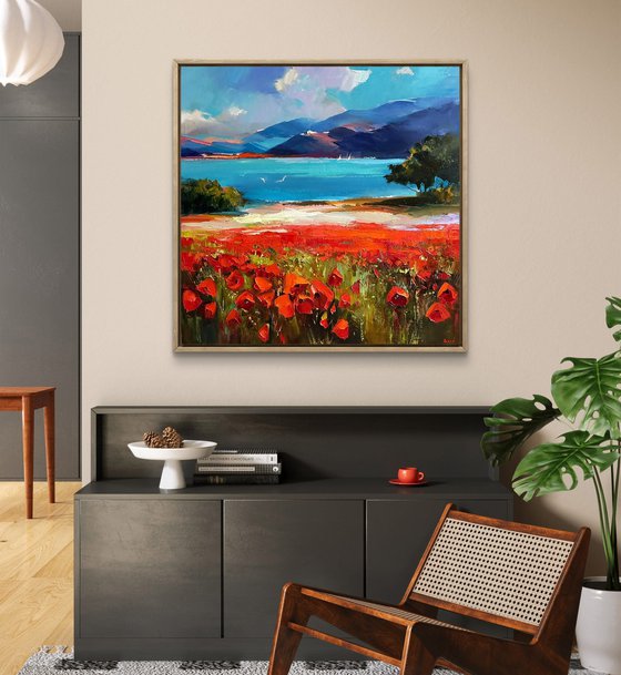 Wind Through Red Poppies