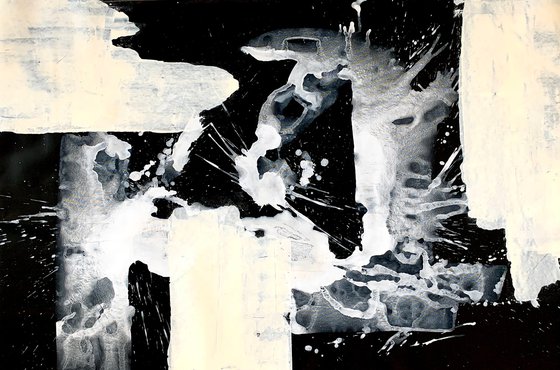 Abstraction No. 0224 black & white