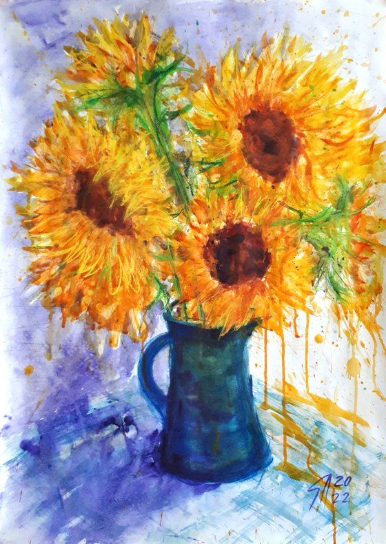 Sunflowers... /  ORIGINAL PAINTING