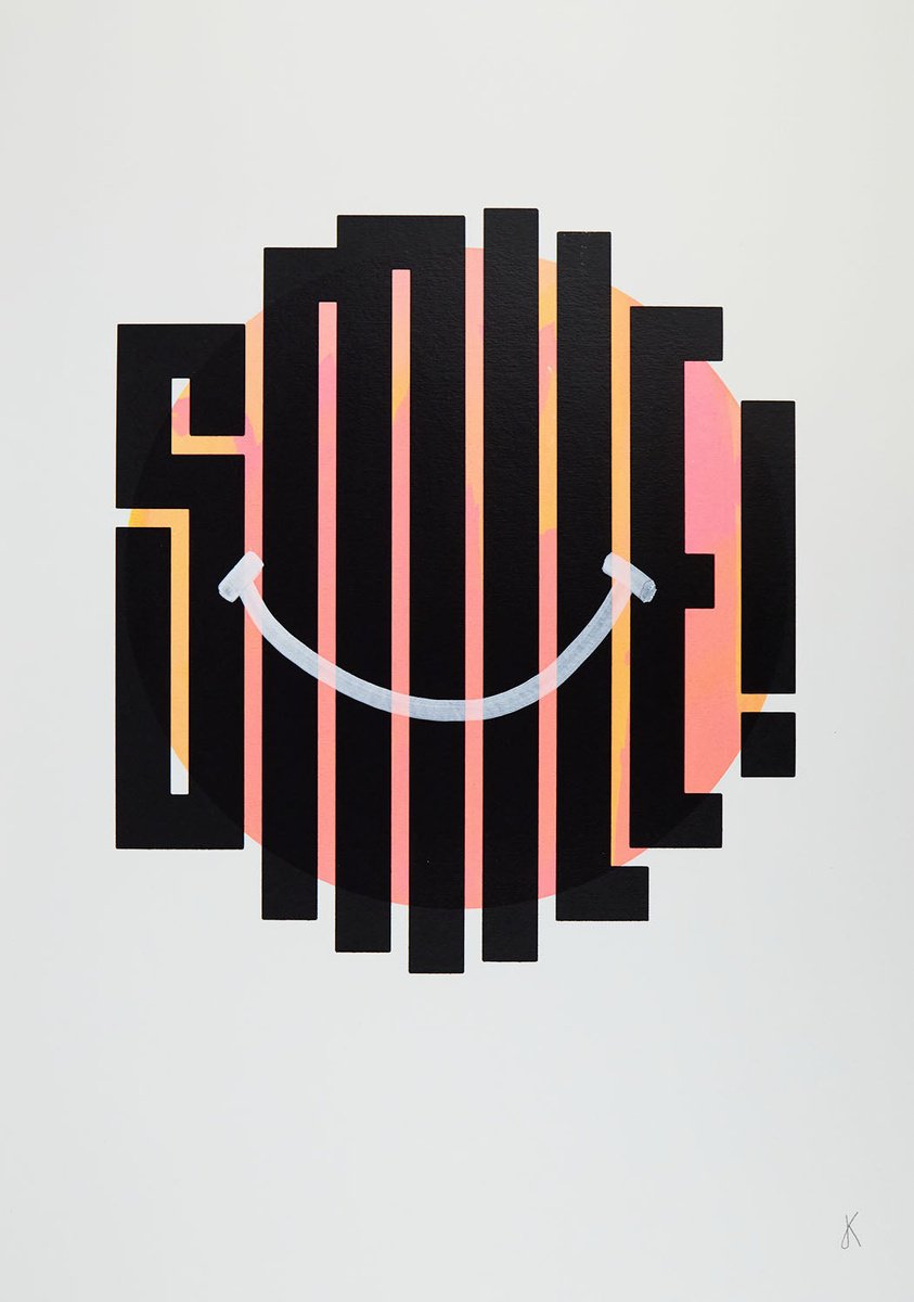 Smile (mono print) by James Kingman