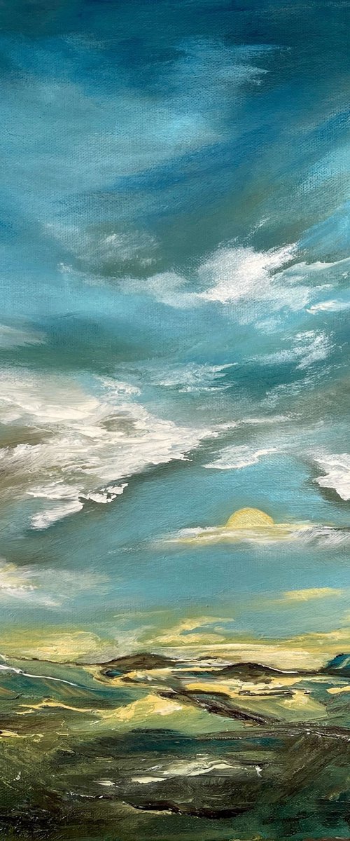 Moonlight over Glastonbury Tor by Marja Brown