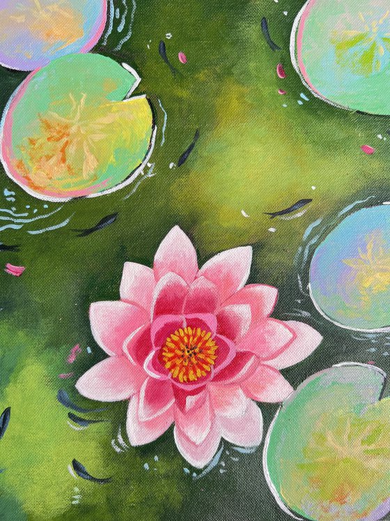 Beautiful Morning! Water lily painting