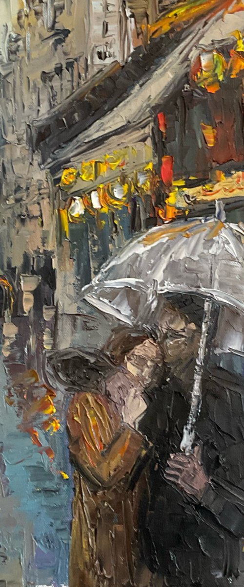 Date in Paris. Umbrella. by Mariia Hyhar