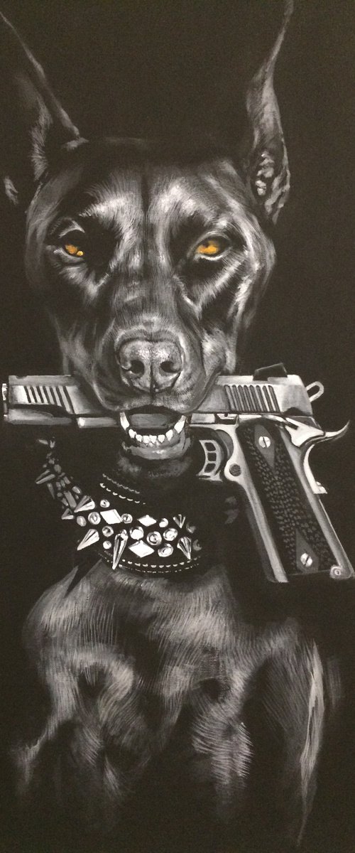 Barking gun (50X70)cm by Vitaliy Koriakin