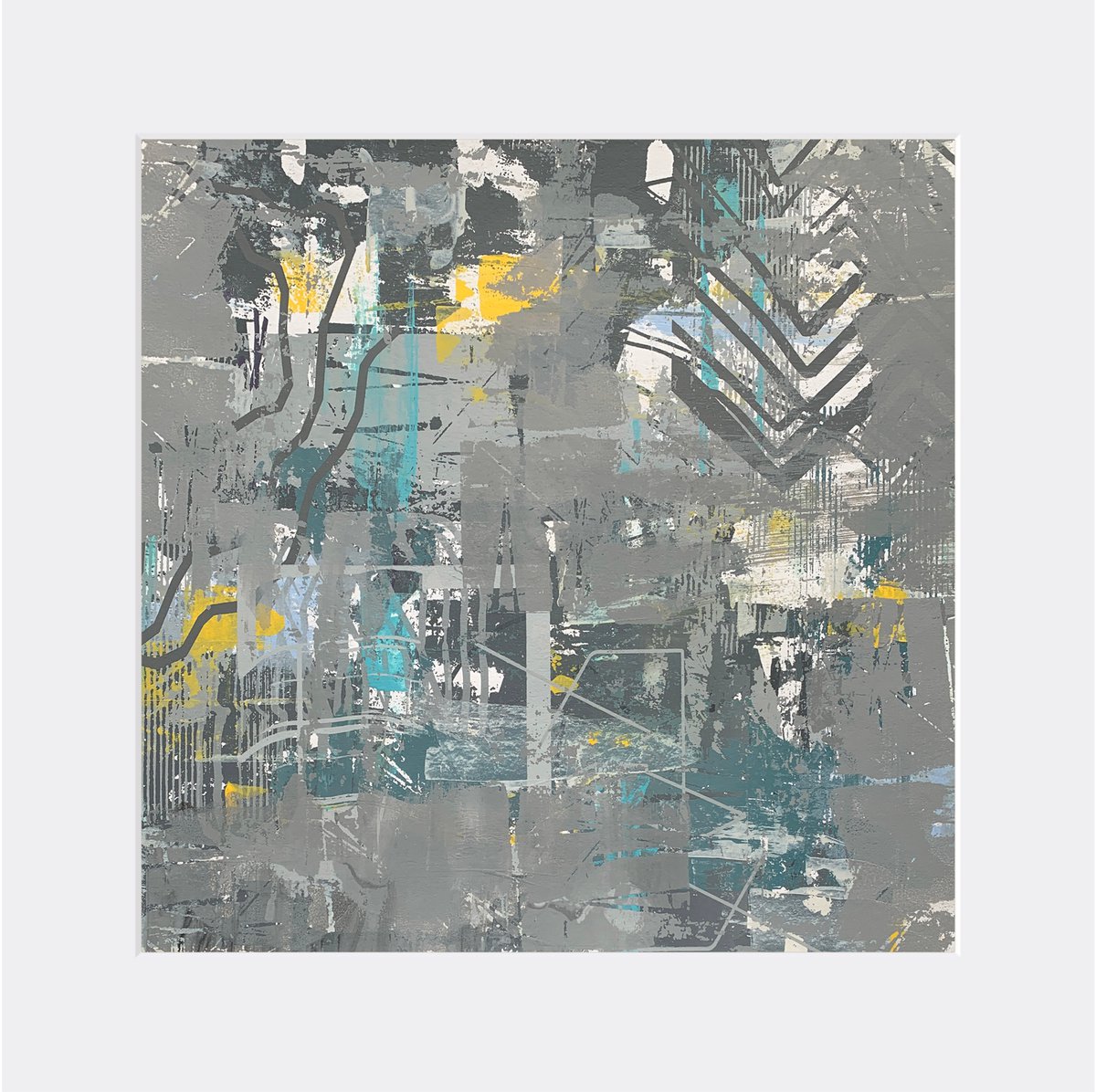 Abstract Painting By The Most Active, 15 X 15", Lost, Original Artwork