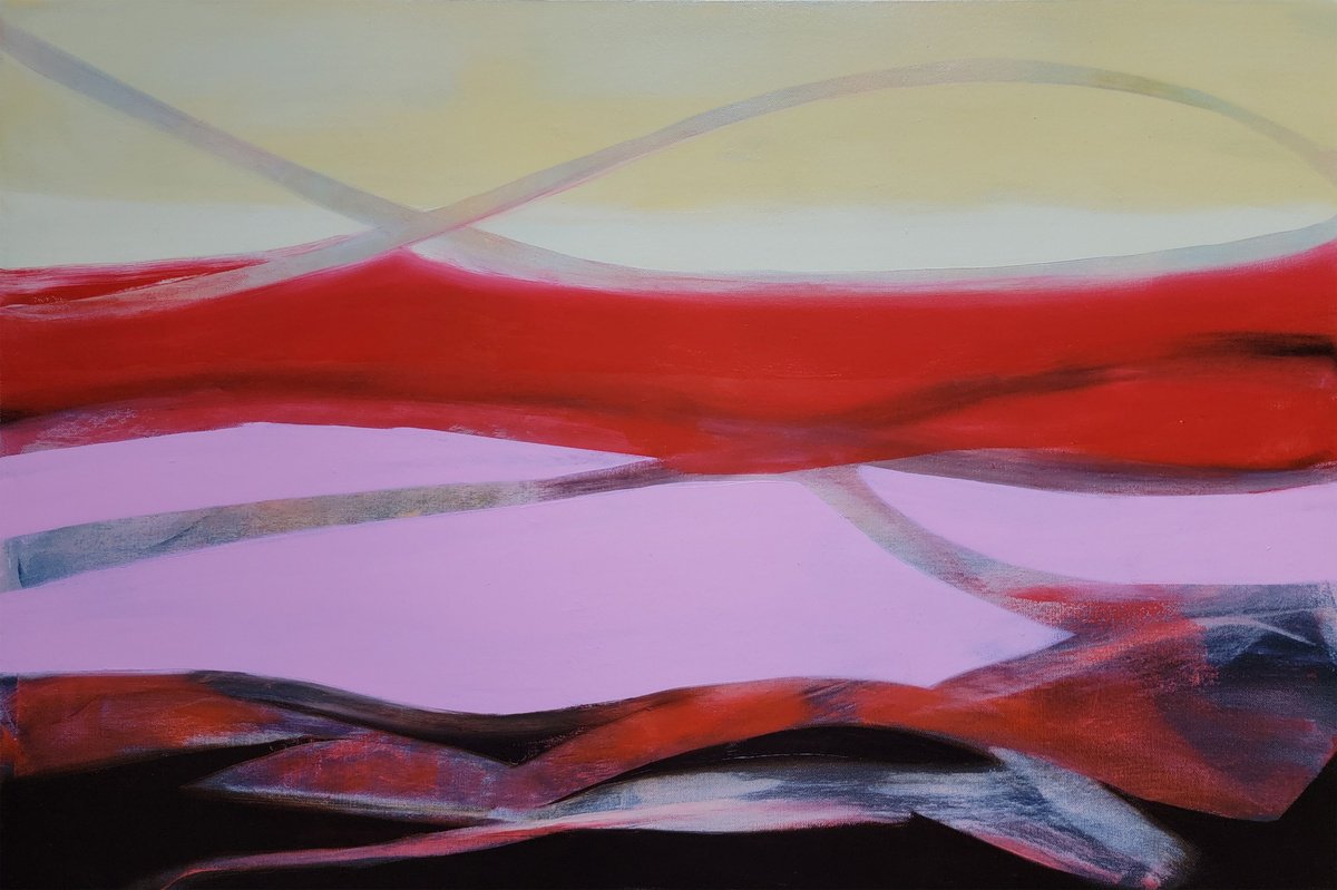 Expressive Abstract Oil Painting By Faith Patterson, 36 X 24, Changing Your Mind, Original Artwork