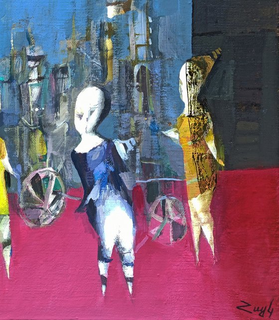 Shopping (40x50cm, oil painting, ready to hang)