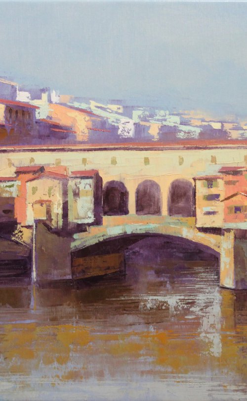 Ponte Vecchio, Plein Air by REVAZ TCHEISHVILI