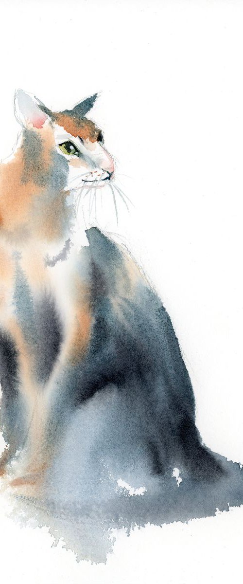 Minimalistic cat #3 by Olga Tchefranov (Shefranov)