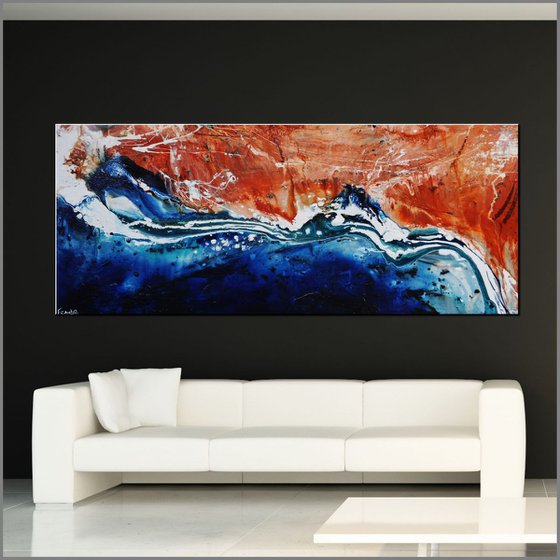 Serpentine 240cm x 100cm Huge Texture Abstract Art