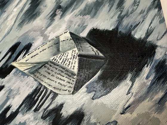 Paper boat of thoughts