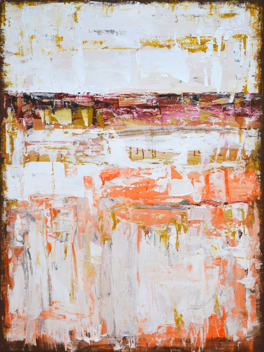 Abstract Acrylic Painting By Iryna Kastsova, 24 X 31, Message., Original Artwork