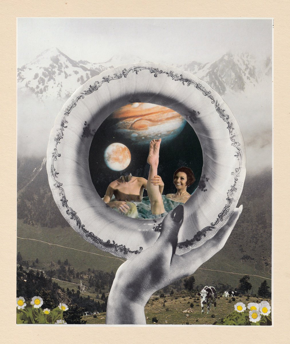 Portrait Collage By Jon Garbet, 11 X 13, Intergalactic Laxative, Original Artwork