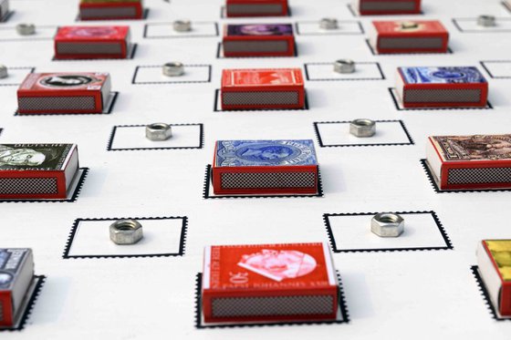 Stamps on a matchbox