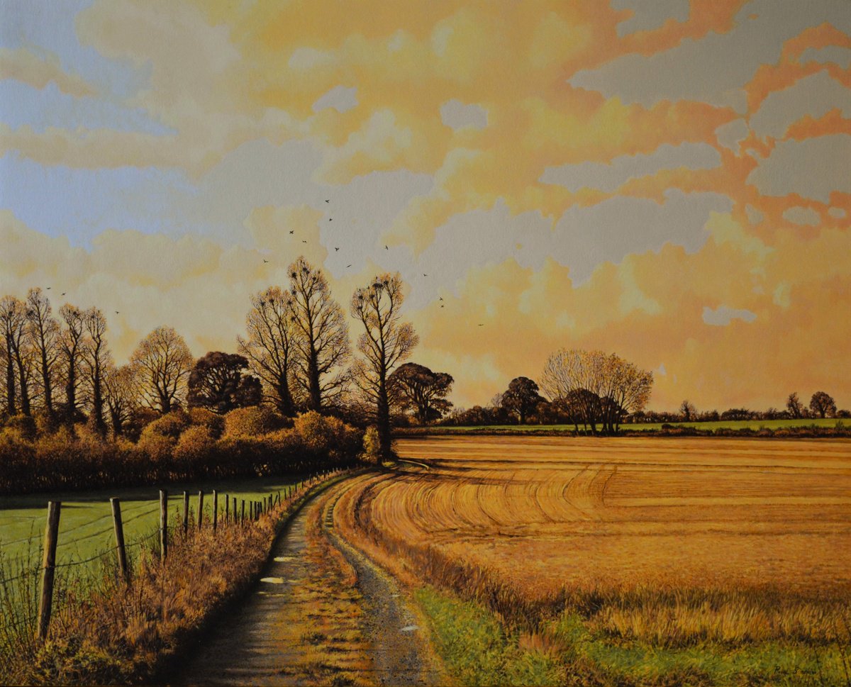 Landscape Oil Painting By Paul Simpkins, 22 X 18", Westonbirt Autumn, Original Artwork