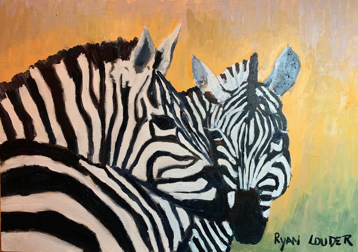 Zebras in Love by Ryan  Louder