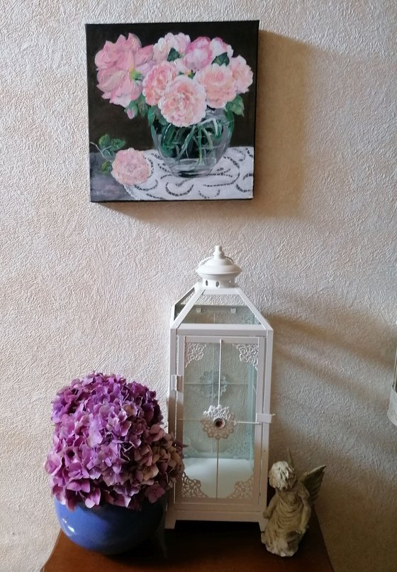 Vase aux roses