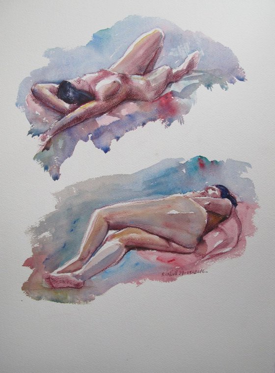 reclining female nudes