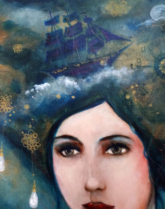 The blue adventure 46 x 33 cm