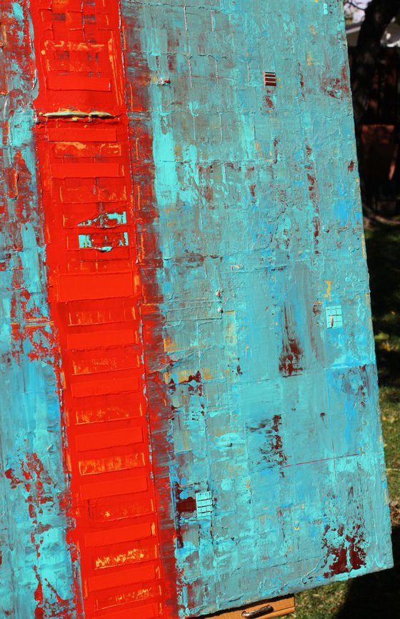 Primitive Abstract Red Line