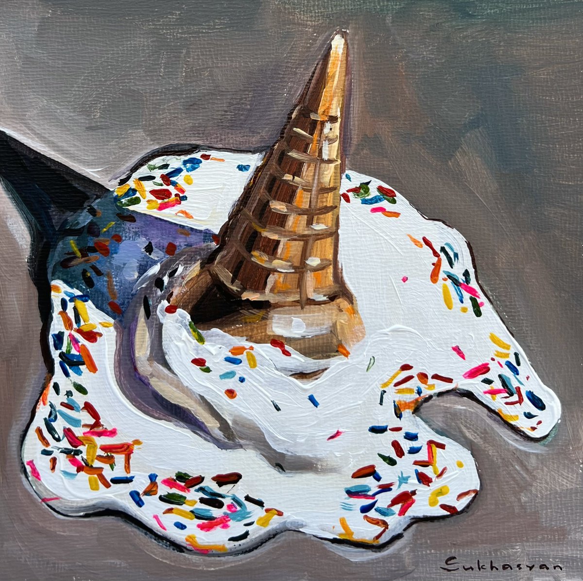Still Life with Melted Icecream by Victoria Sukhasyan