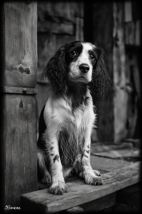 Dog in old village B0805H