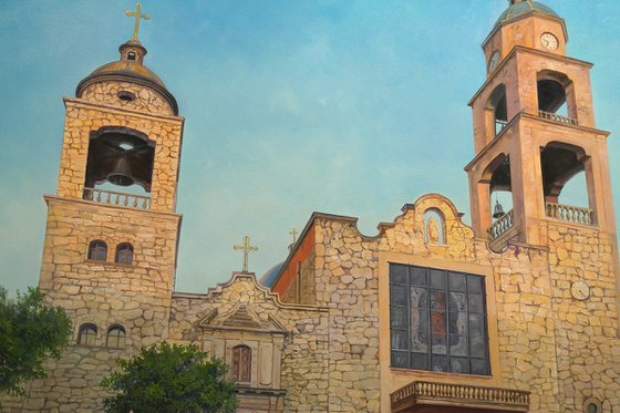 Church in San Jose de la Paz, Jalisco - commission artwork