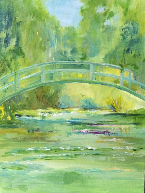 Monets Bridge by Kathleen Harrington