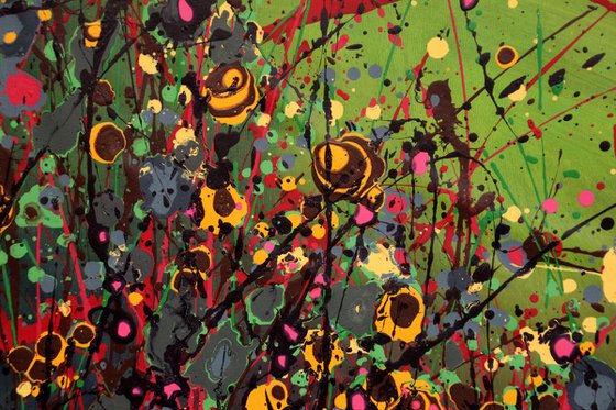 Northern Bright - Extra Large original abstract floral landscape