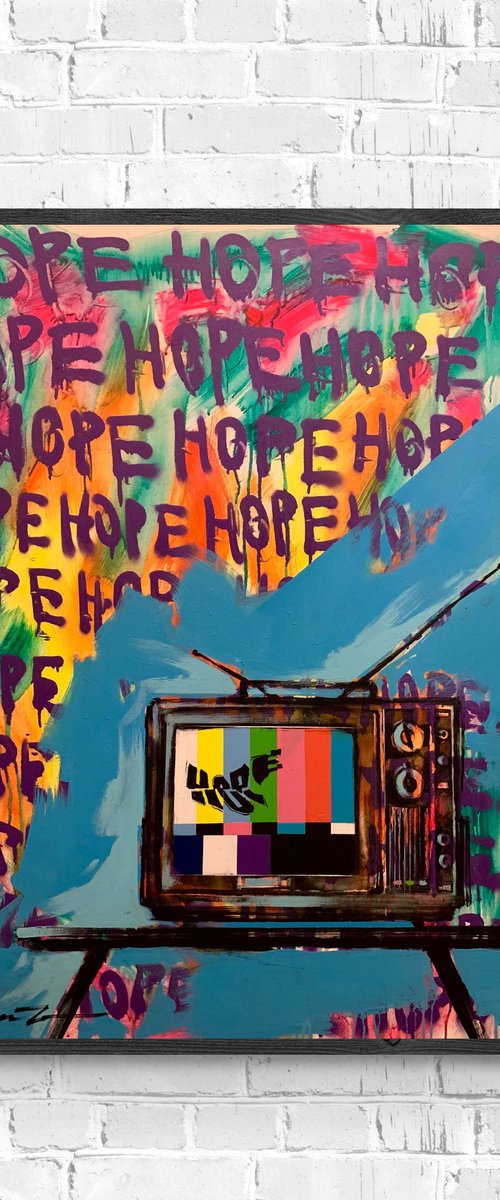 Bright painting - "Hope" - Street art - Pop Art - Urban Art by Yaroslav Yasenev