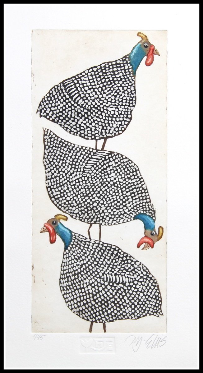 a stack of Guinea Hens by Mariann Johansen-Ellis