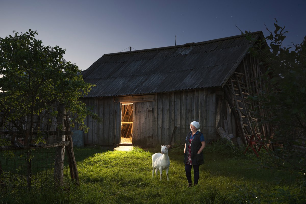 Woman with the goat. by Dmitry Ersler