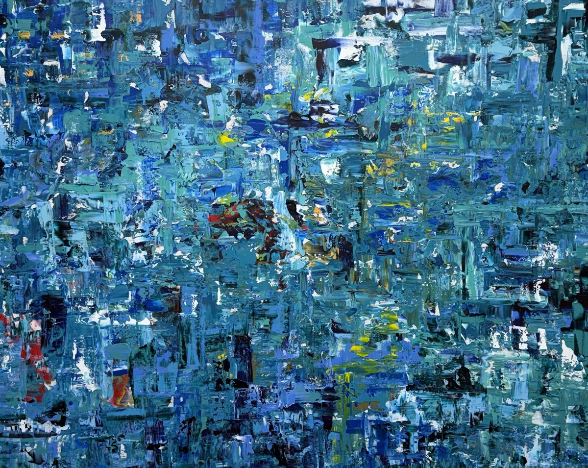 Blue Pulse By Andre Brauer, 47 X 39, Artwork For Sale On Artfinder