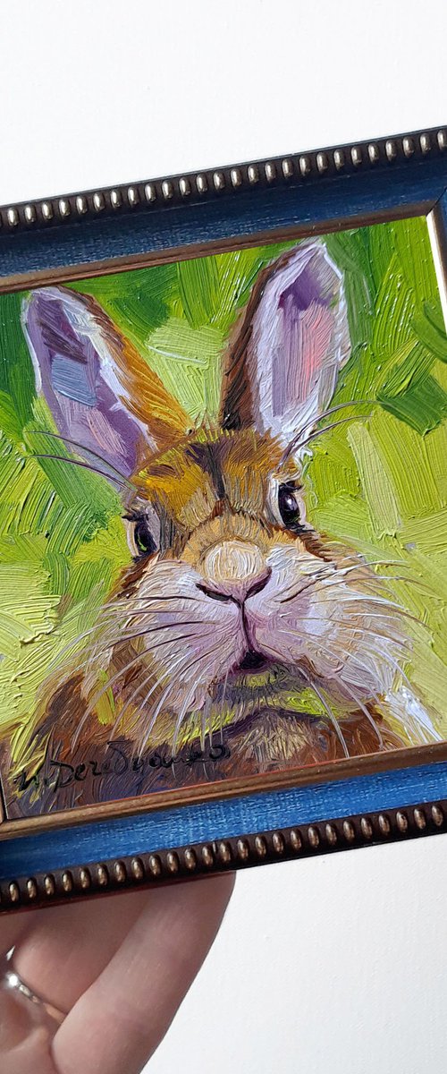 Beige rabbit by Nataly Derevyanko