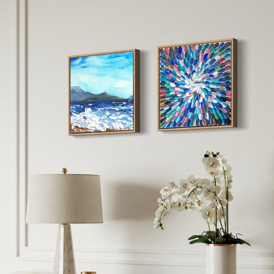 Coastal bloom - diptych