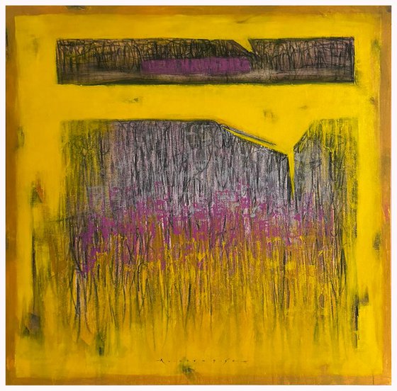 Voices in Yellow_48"X48"