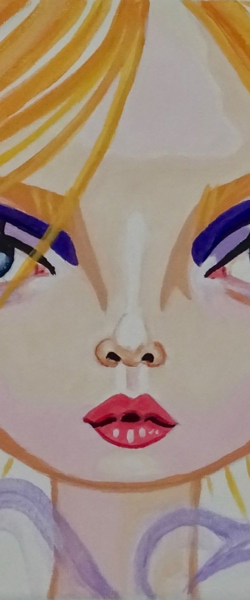 Small Faces Series-Lily C by Penny Burton