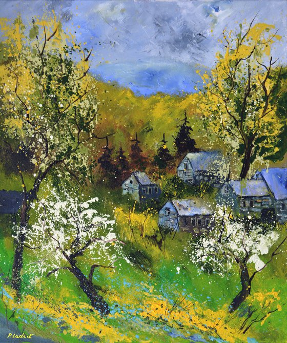 Village in spring