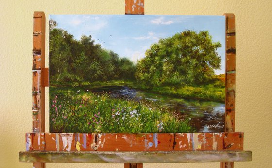 Summer River Landscape