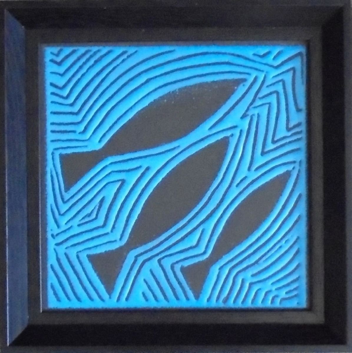 Animal Relief By Rossitza Trendafilova, 10 X 10", "Fish Ii", Original Artwork